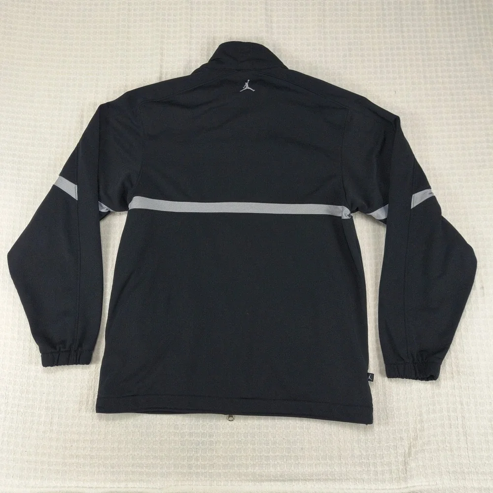 Jordan Mens Track Jacket Black Full Zip Mock Neck Jumpman‎ Logo Size Medium